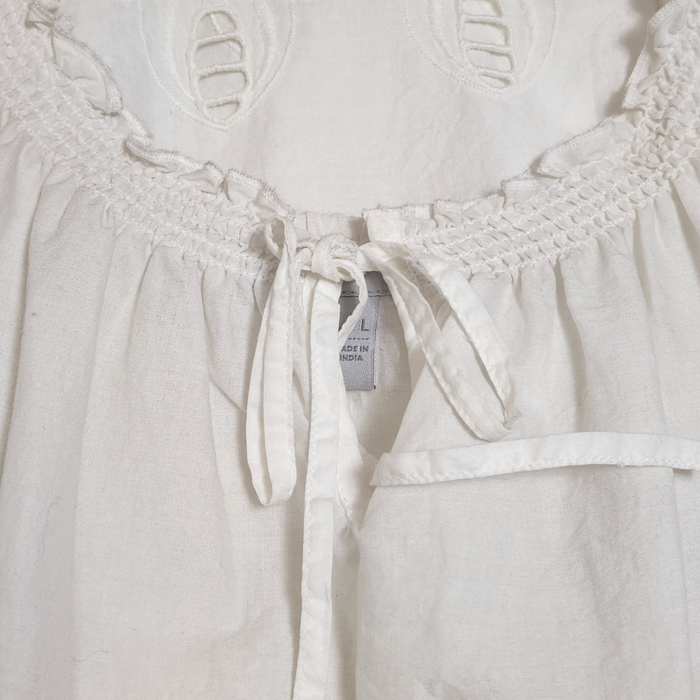 Old Navy Babydoll Tunic Tank/Dress Top Lg Fairy Angelcore Cottagecore Lace Trim - Picture 5 of 14